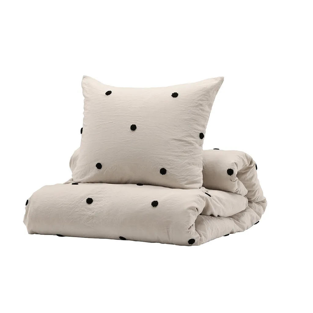 Parure de lit Loke gris clair pour chambre moderne - Set 240x220cm