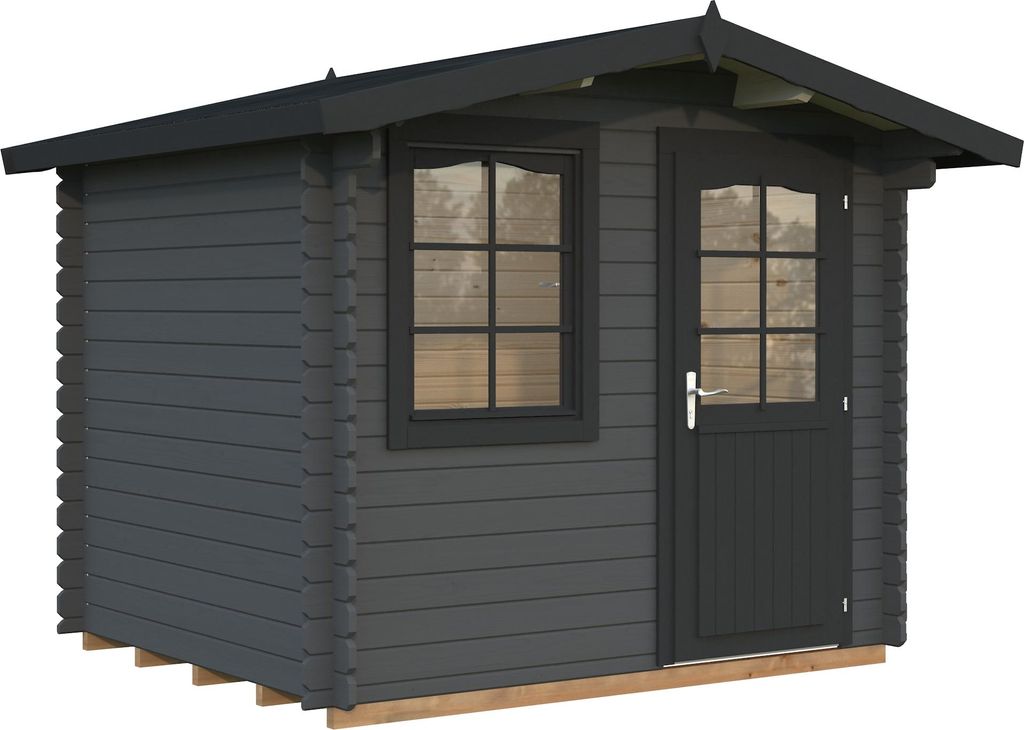 Palmako Gartenhaus Emma 4,6 m² - 28 mm Grau dunkelgrau/anthrazit