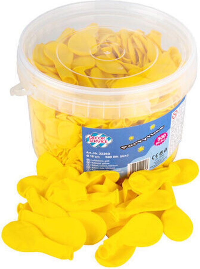 500 Stück Luftballons, gelb, Ø18cm Produktbild 