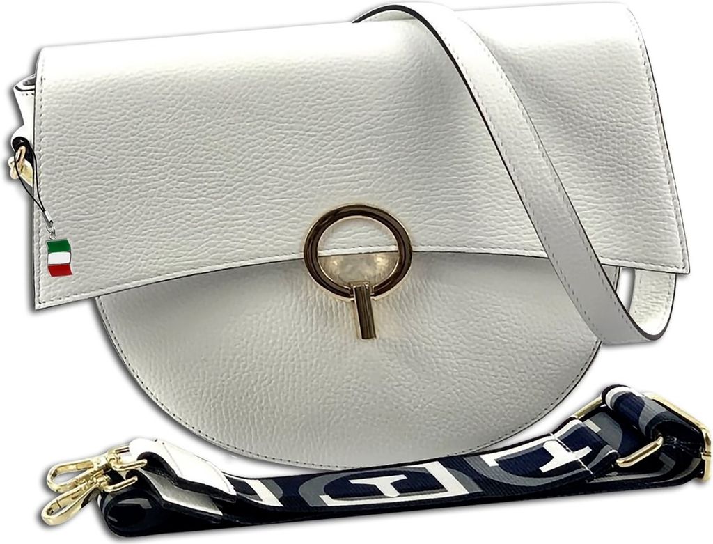 Florence Leder Tasche Umhängetasche Citytasche weiß OTF824W