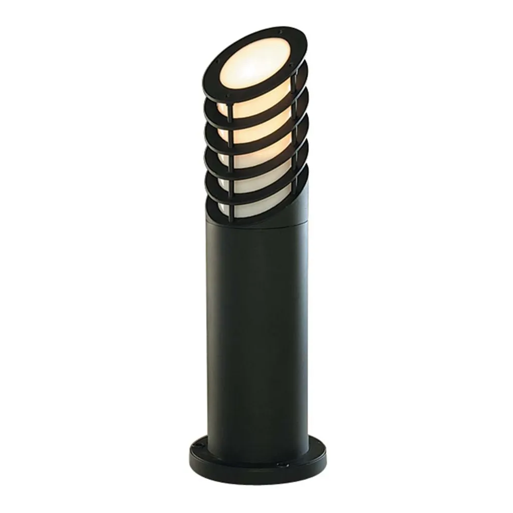 Borne lumineuse extérieure aluminium noire 45cm pour balisage jardin