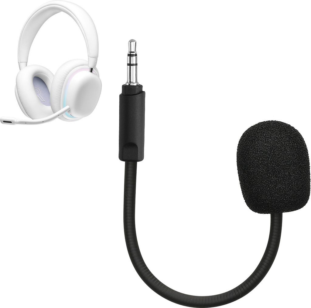 kwmobile Ersatz Kopfhörer Mikrofon kompatibel mit Logitech G735 Headset - Gaming Headphones Mikrofon mit 3,5 mm Klinkenstecker - Schwarz