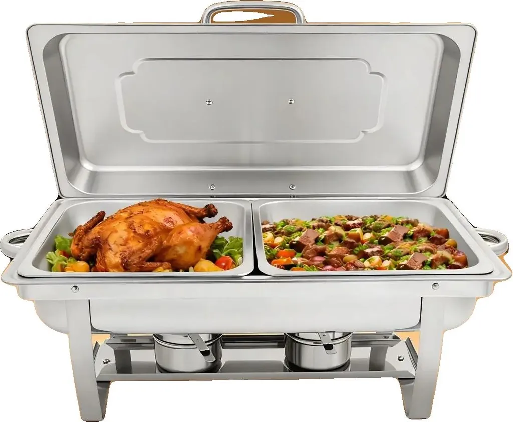 Chauffe-plat Bain-Marie Inox 410 - Bac 4 Litres avec Poignée Sécu
