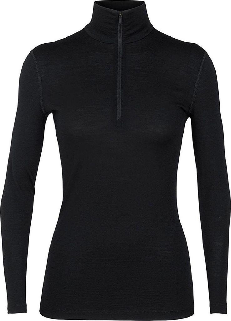 ICEBREAKER Women 200 Oasis LS Half Zip BLACK M