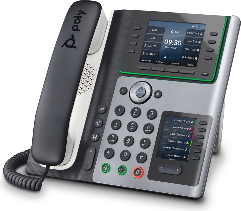 HP Poly Edge E400 - VoIP-Telefon mit Rufnummernanzeige/Anklopffunktion