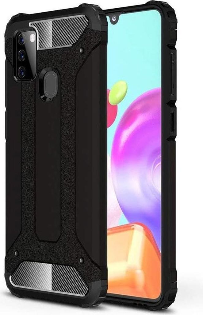 MG Hybrid Armor hülle für Samsung Galaxy A21S, schwarz