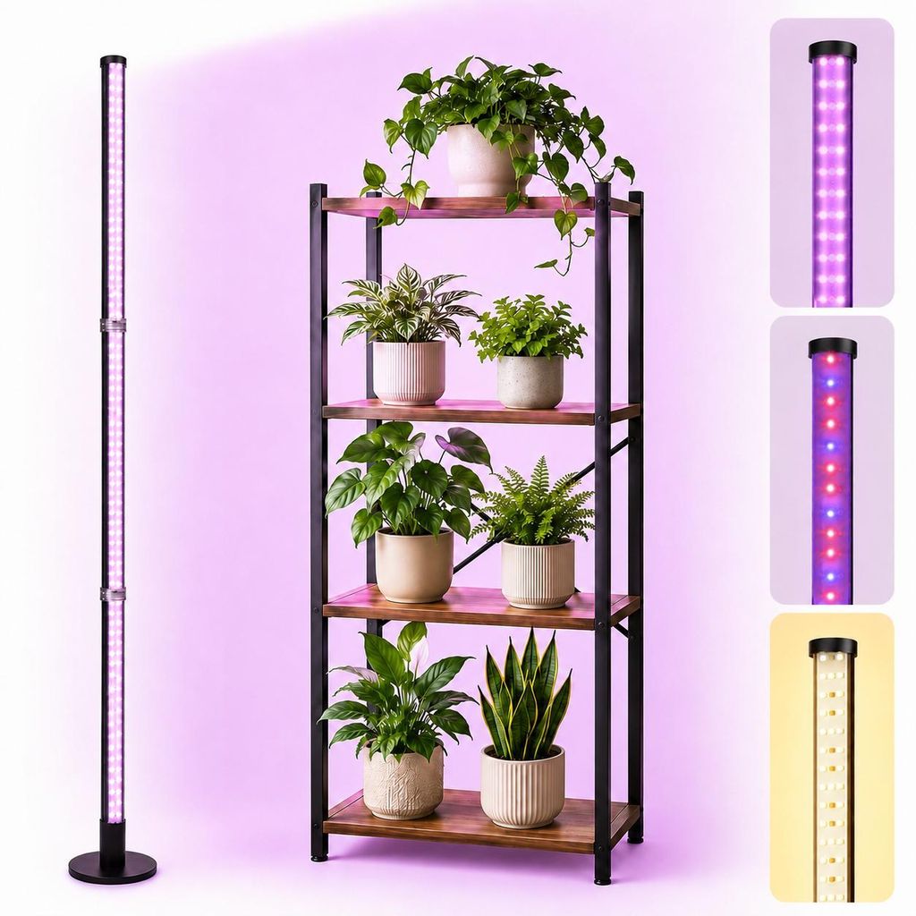 Rastová lampa s plným spektrom, 122 cm, LED, pre vnútorné Obrázok produktu 