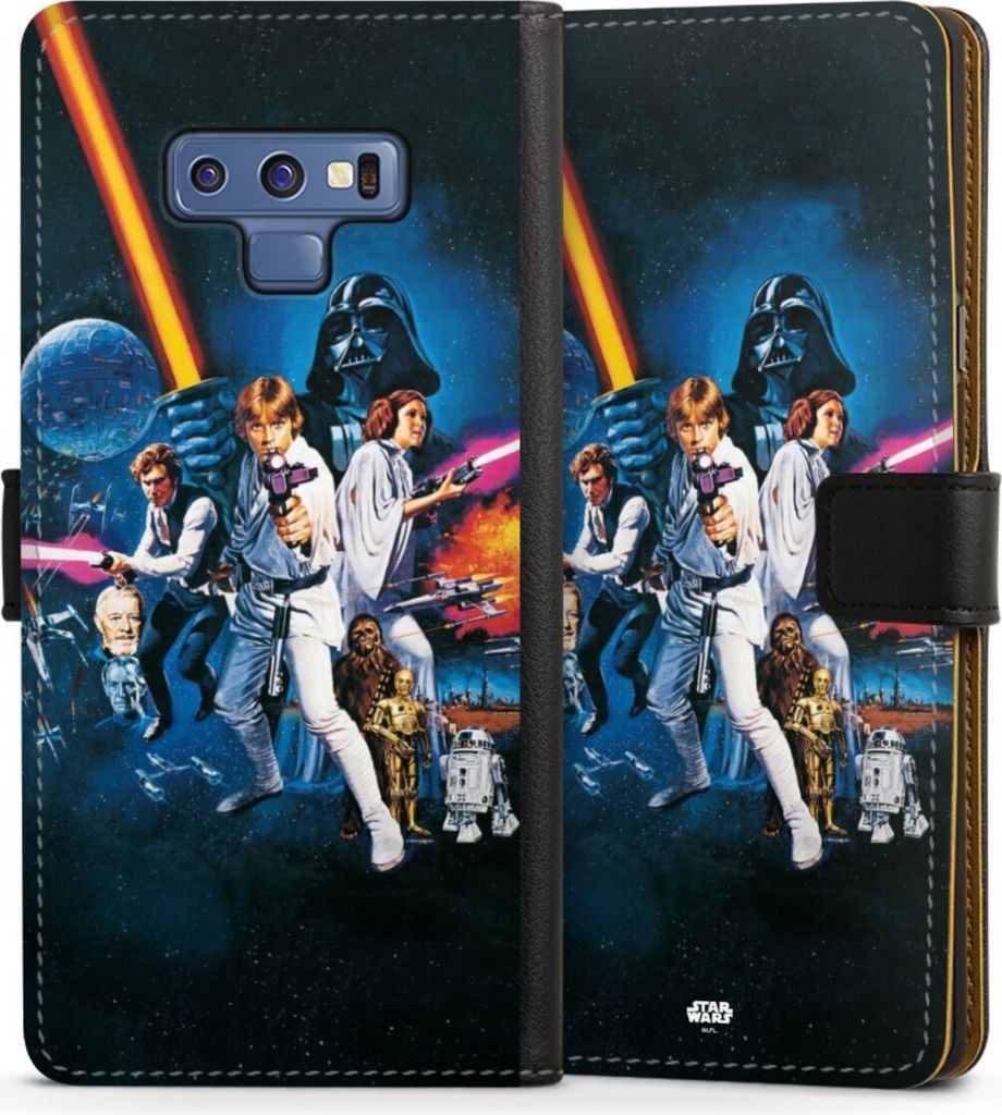 DeinDesign Klapphülle für Samsung Galaxy Note 9 Handytasche Lederhülle Tasche Episode IV Fanartikel Star Wars