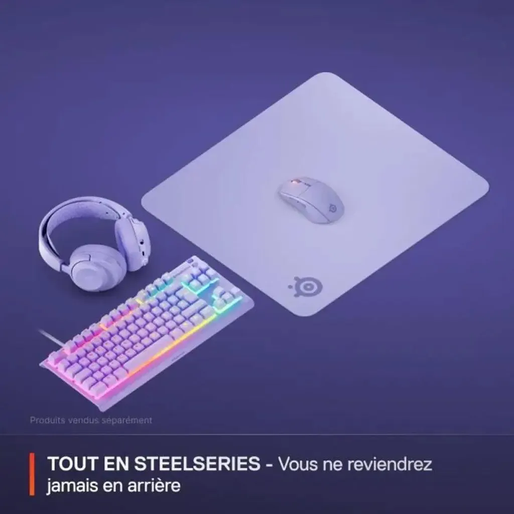 SteelSeries 63463 Tapis de Souris en Tissu Lavande - Base Antidérapante - 4