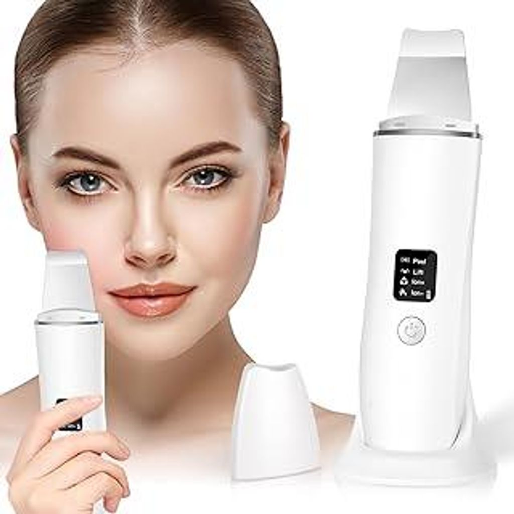 Skin Scrubber Ultraschall Ultraschallgerät, Face Skin Spatula, Porenreiniger Gesicht, Gesichtswaschspatel, Hautreiniger für das Gesicht- Mitesser...