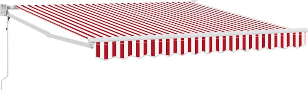 Einziehbare Markise Rot und Weiß 350 x 250 cm