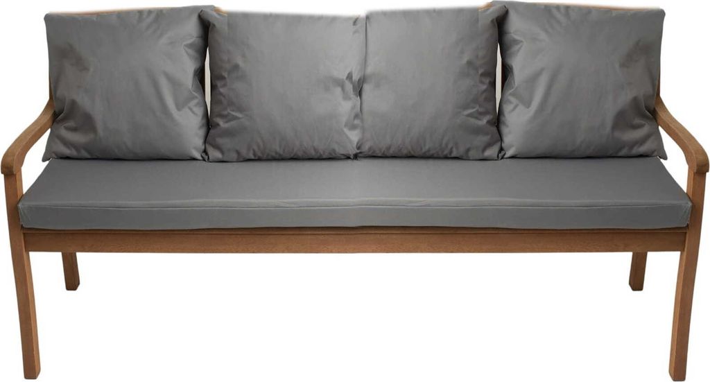 Coussins pour banc de jardin Gris| Assise 170x50x7 + Image du produit 