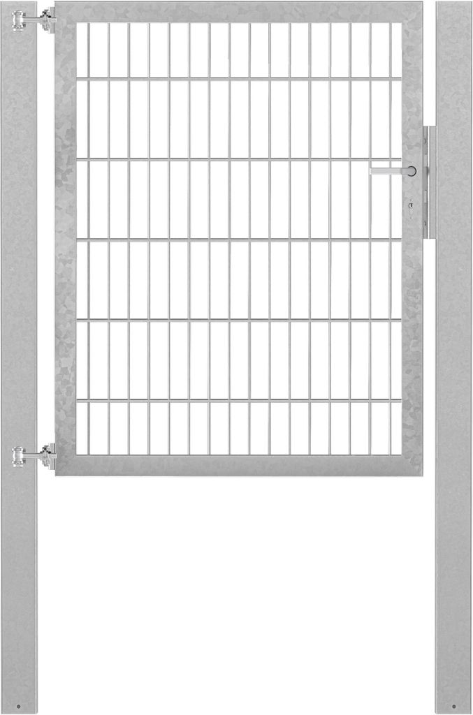Alberts Einzeltor Flexo Plus mit Zubehör, zum Einbetonieren, feuerverzinkt, Breite 100 cm, Höhe 120 cm, Pfostenstärke 100 x 100 mm
