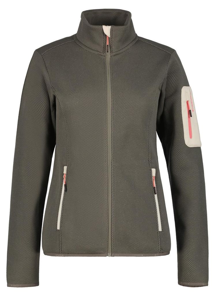 Icepeak Bowersville Strickfleecejacke für Damen ohne Kapuze, Farbe:Granit, Größe:XXXL