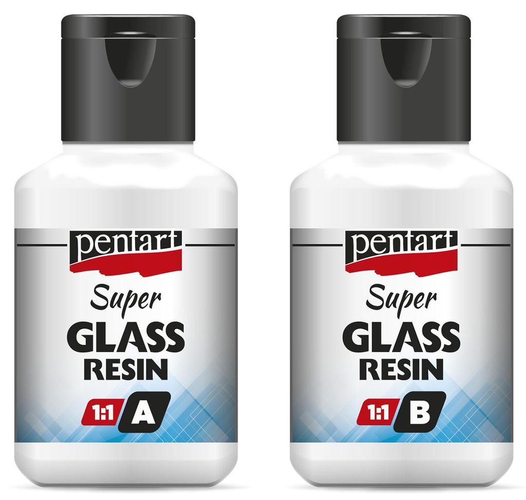 Pentart Super Glass Gießharz glasklar, 2-Komponenten 1:1 - Produktbild 