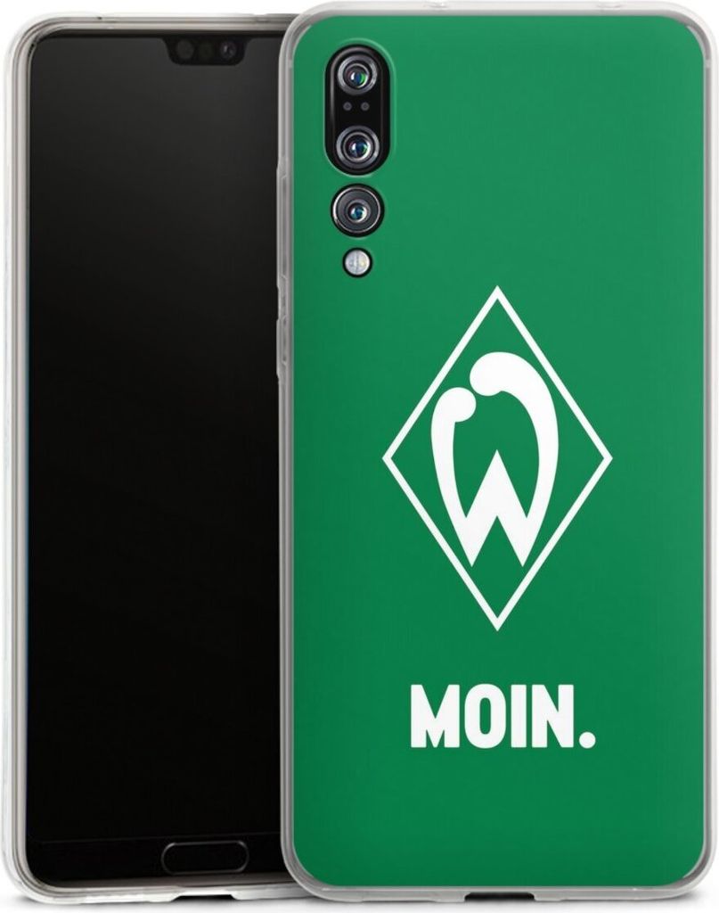 DeinDesign Handyhülle für Huawei P20 Pro Silikon Hülle Case Smartphone Schutzhülle Moin Offizielles Lizenzprodukt SV Werder Bremen