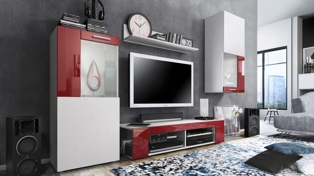 Vladon Wohnwand Movie, Anbauwand bestehend aus 1 TV-Board, Produktbild 