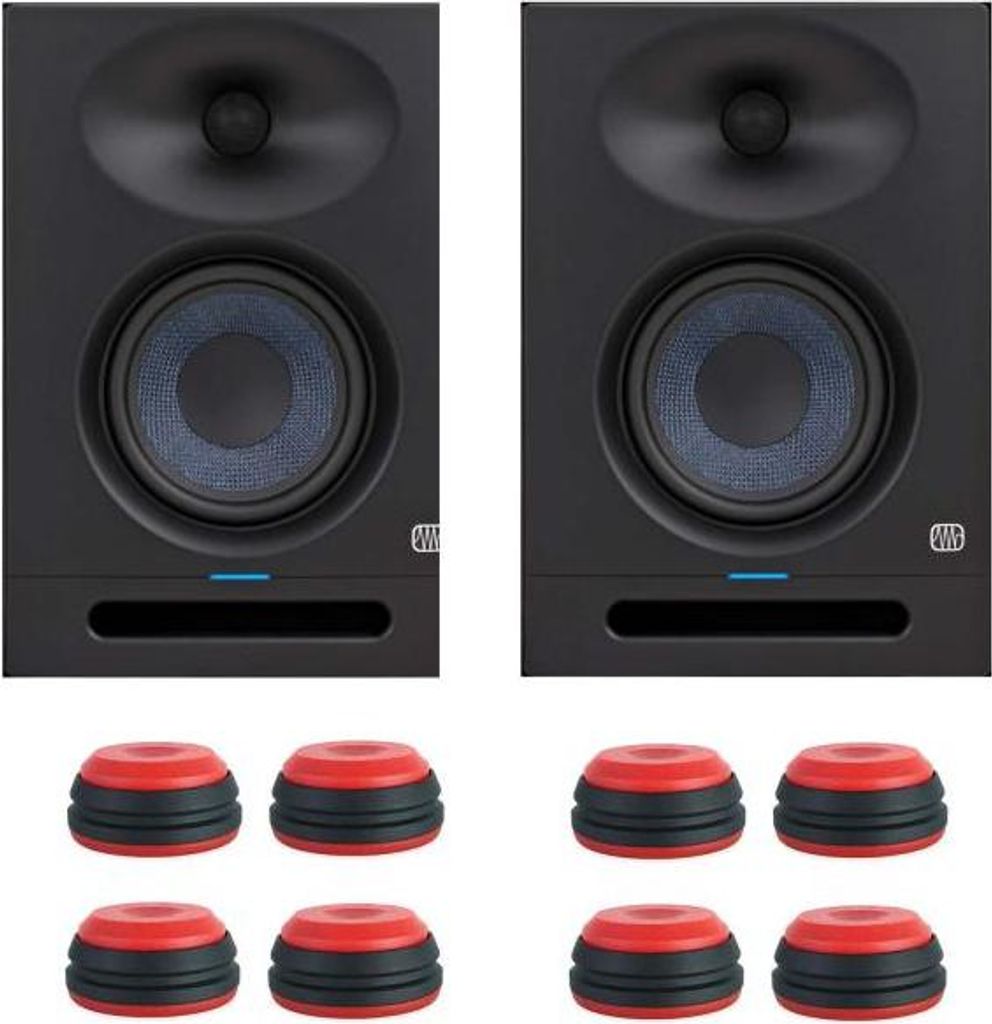 Presonus Eris Studio 5 Boxen 1 Paar mit Boxen-Füße in rot
