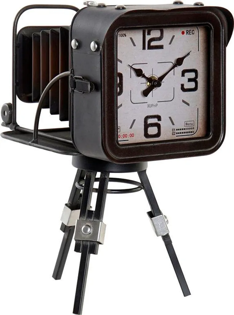 Horloge de table Detisch Home Esprit Vintage en Métal et Bois 32,5 cm