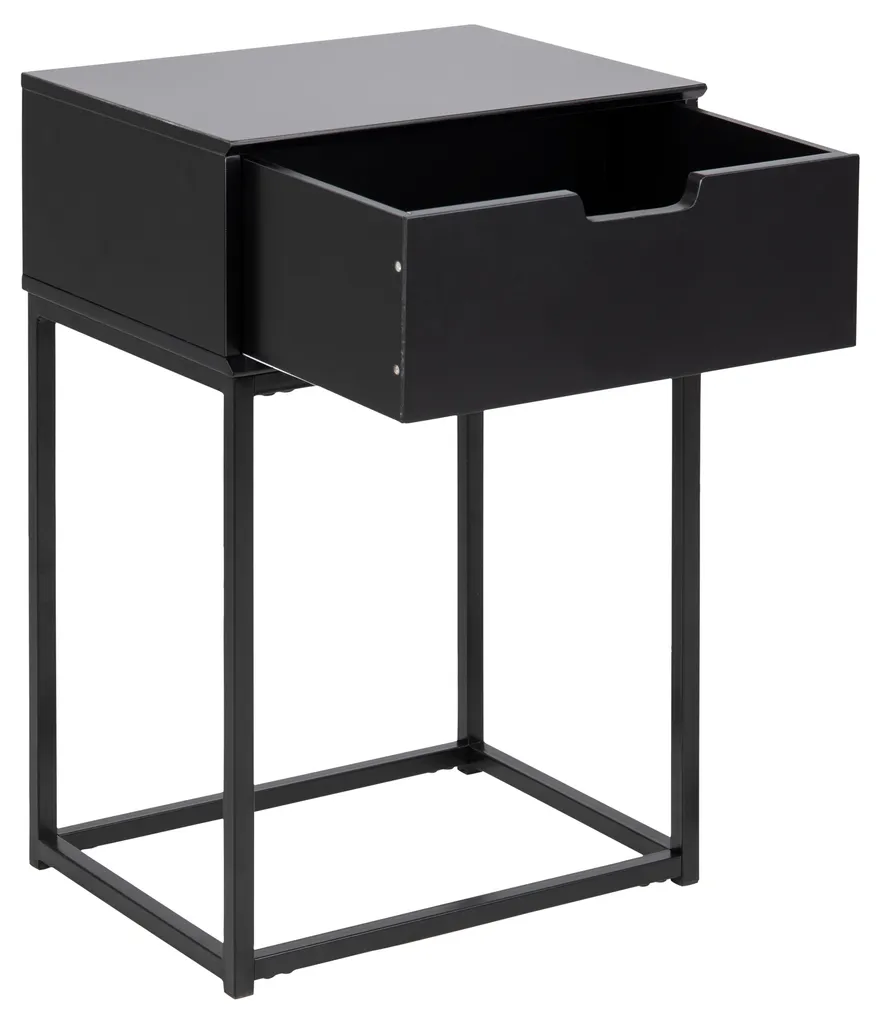 Table de chevet noire Mike compacte pour optimiser les petits espaces