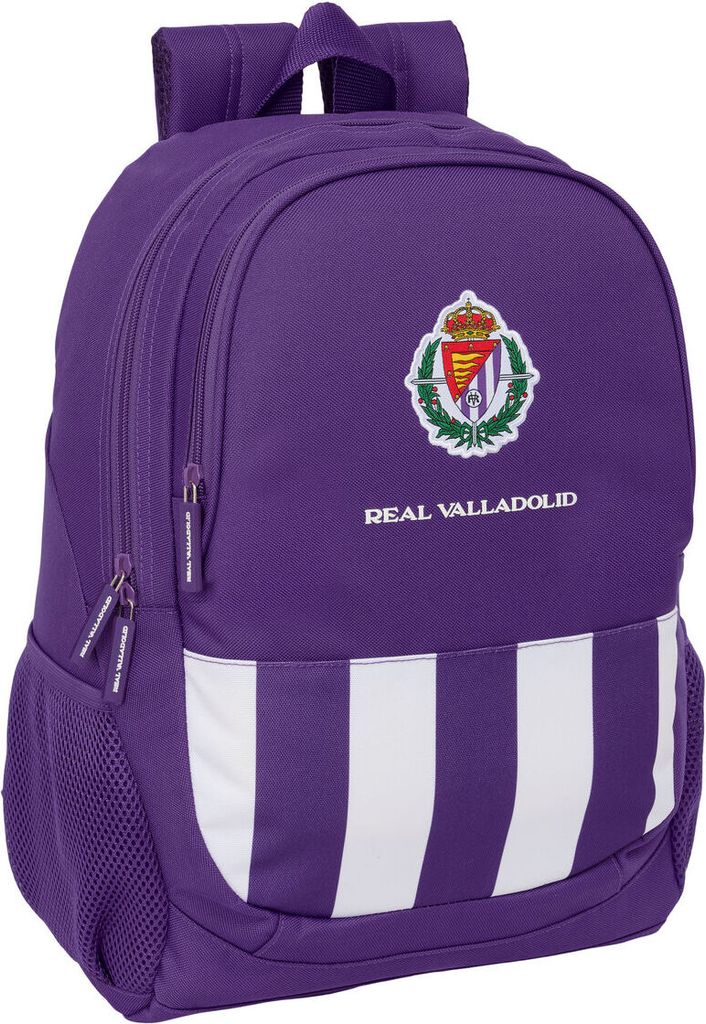 Schulrucksack Real Valladolid C.F. Weiß Lila 32 x 44 x 16 cm