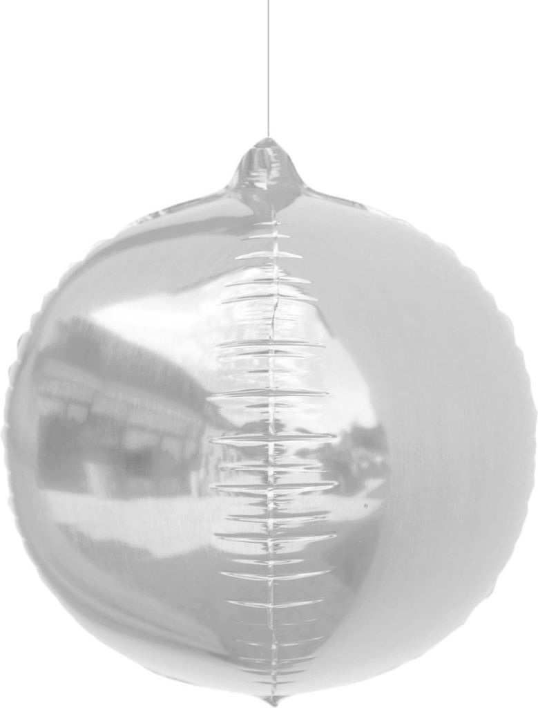 Oblique Unique Folien Luftballon Ball Kugel Folienballon Geburtstag Party Hochzeit Silberhochzeit Silvester - silber