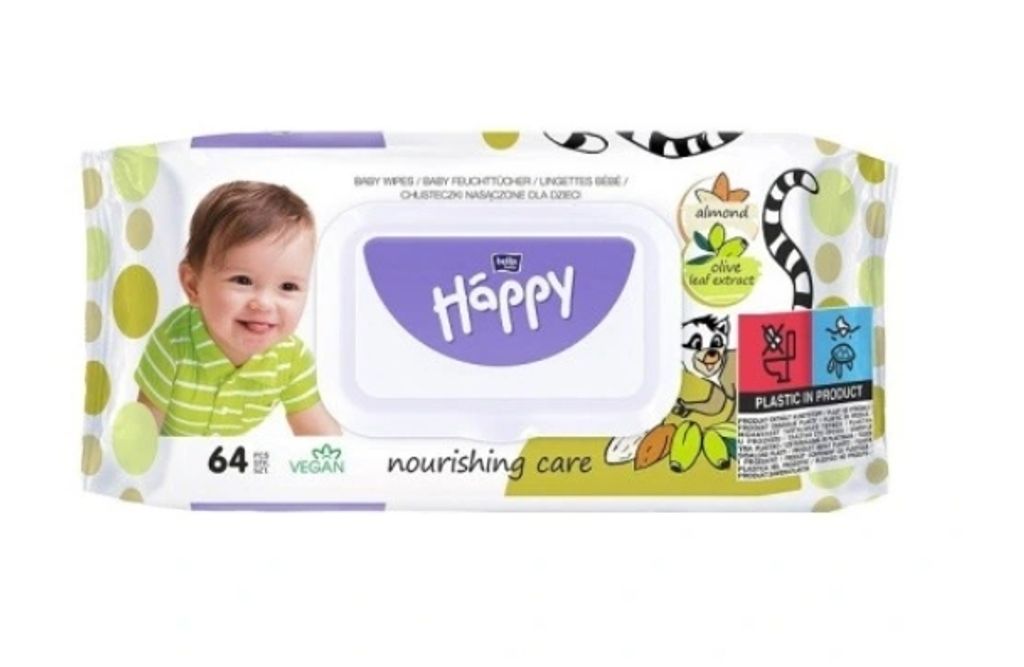 Salviette idratanti per bambini con olio di mandorle e Immagine del prodotto 
