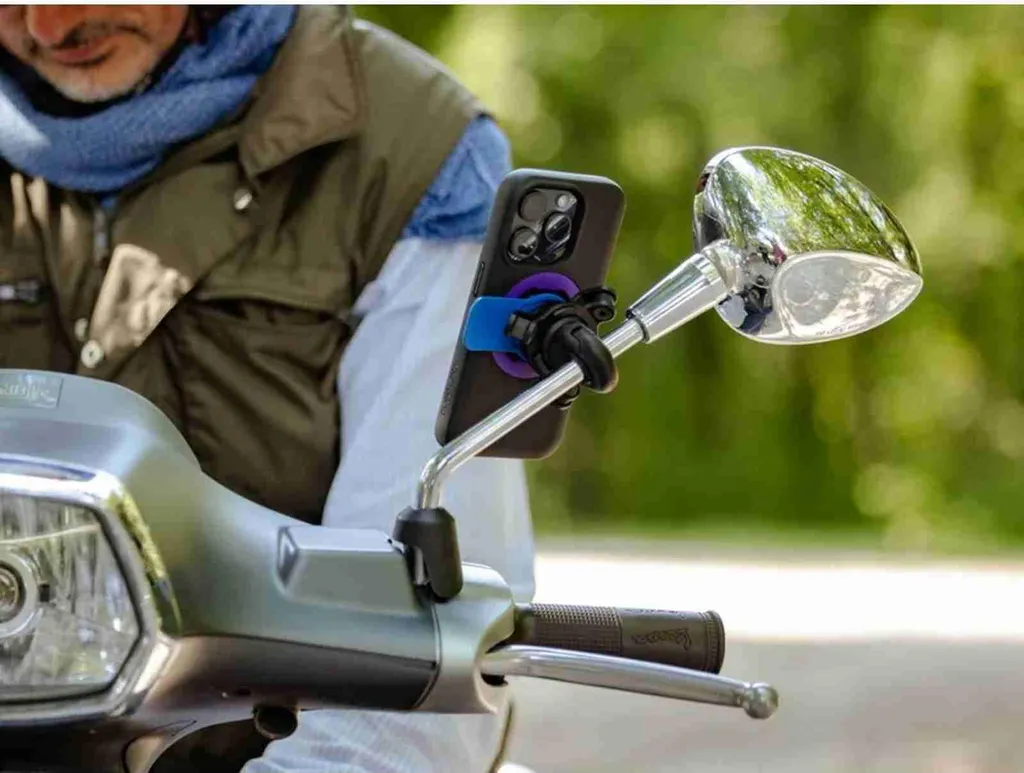 Support Téléphone GPS pour Rétroviseur Quad Lock - Idéal Navigation - 12