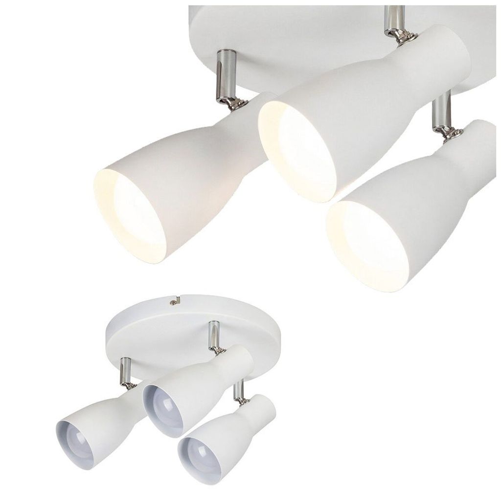Rabalux 6028 Plafondlamp met 3 spots, zwart, E27, wit, Productafbeelding 