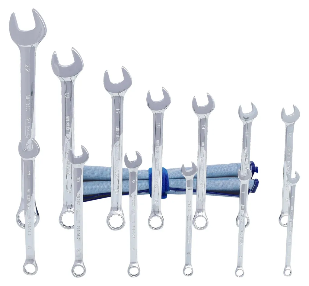 Kit de 13 Clés Mixtes Robustes en Acier Satiné 518.0643 KS TOOLS Argent