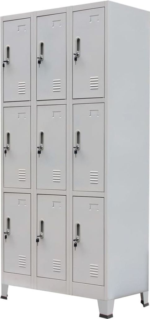 vidaXL Armoire à casiers avec 9 compartiments Acier Image du produit 