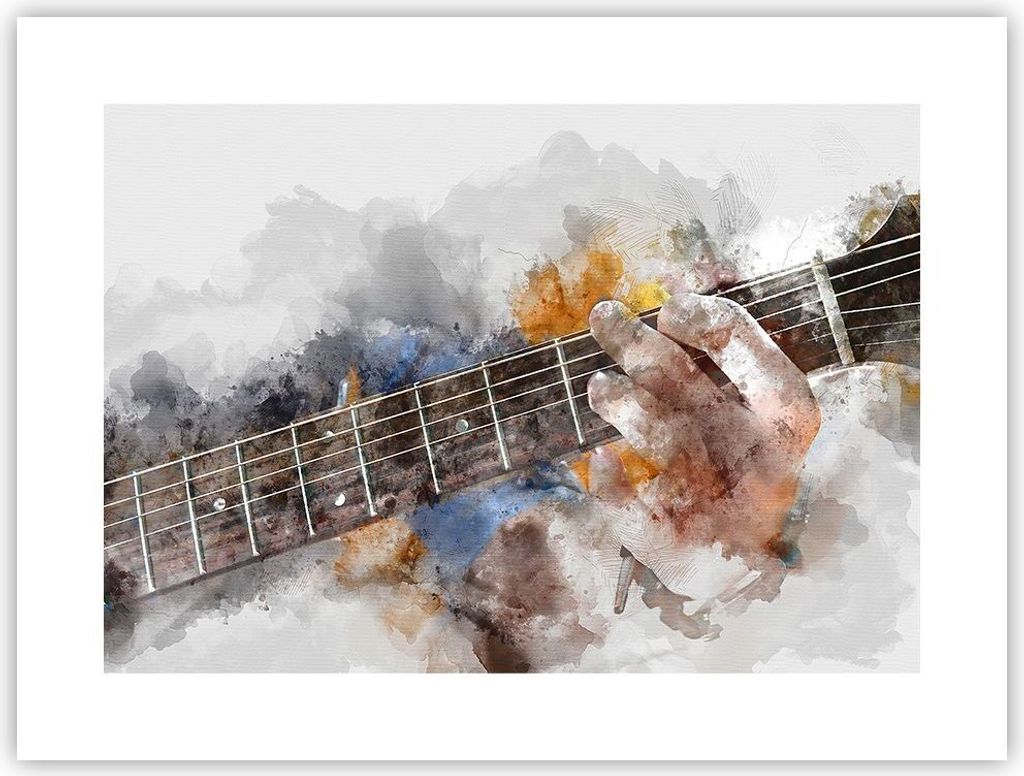 Poster - Poster ohne Rahmen - Gitarre Musik - 40x30 cm - Produktbild 