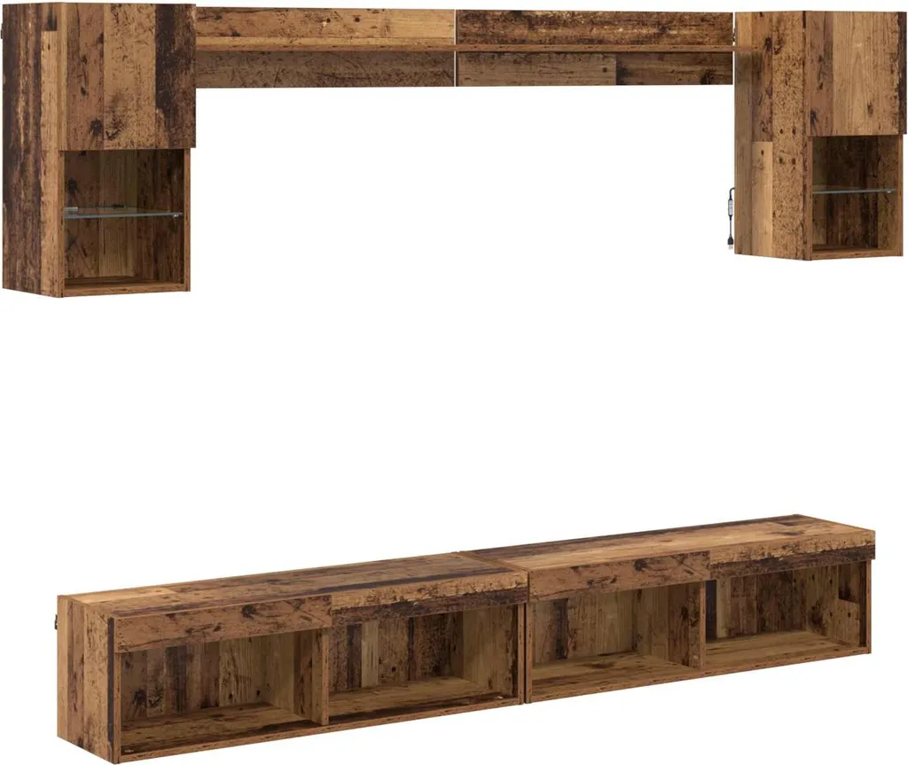 Aménager son coin salon avec ce meuble TV mural LED en bois massif