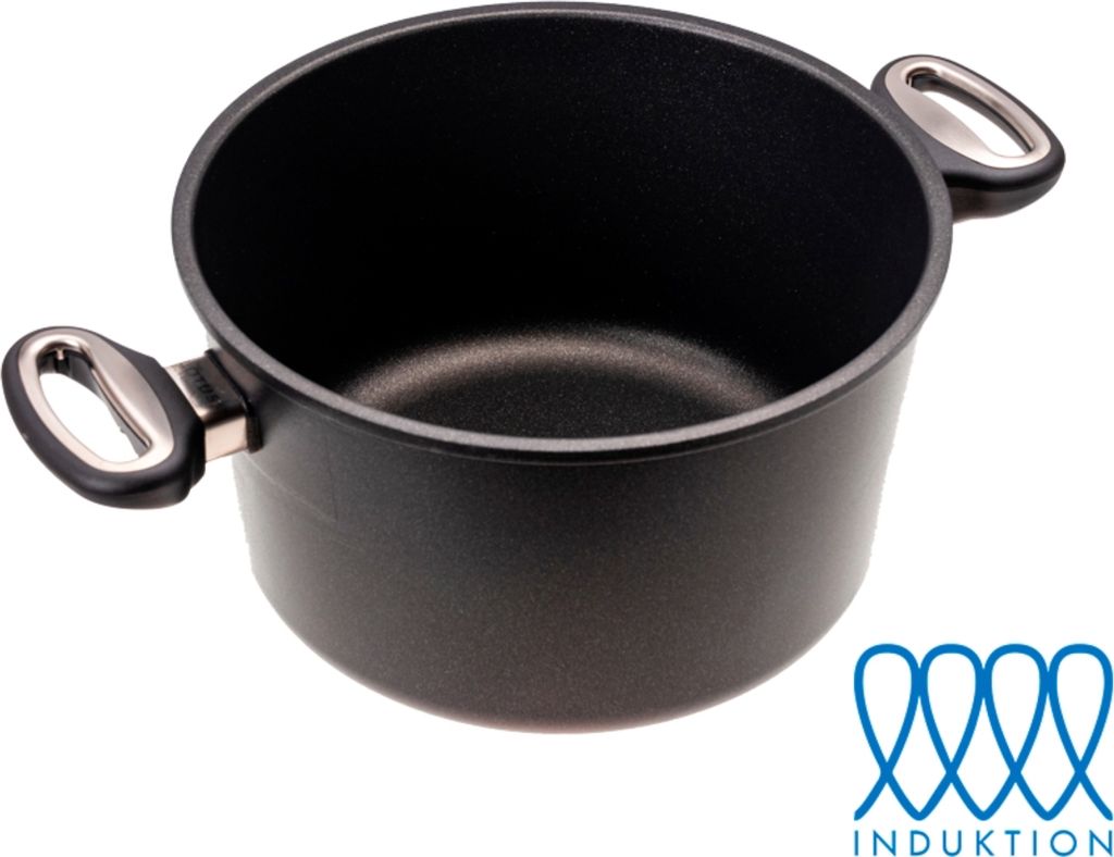 LOTUS GUSS-PFANNE Bratentopf Ø 20 cm INDUKTION Bodenmaß Produktbild 