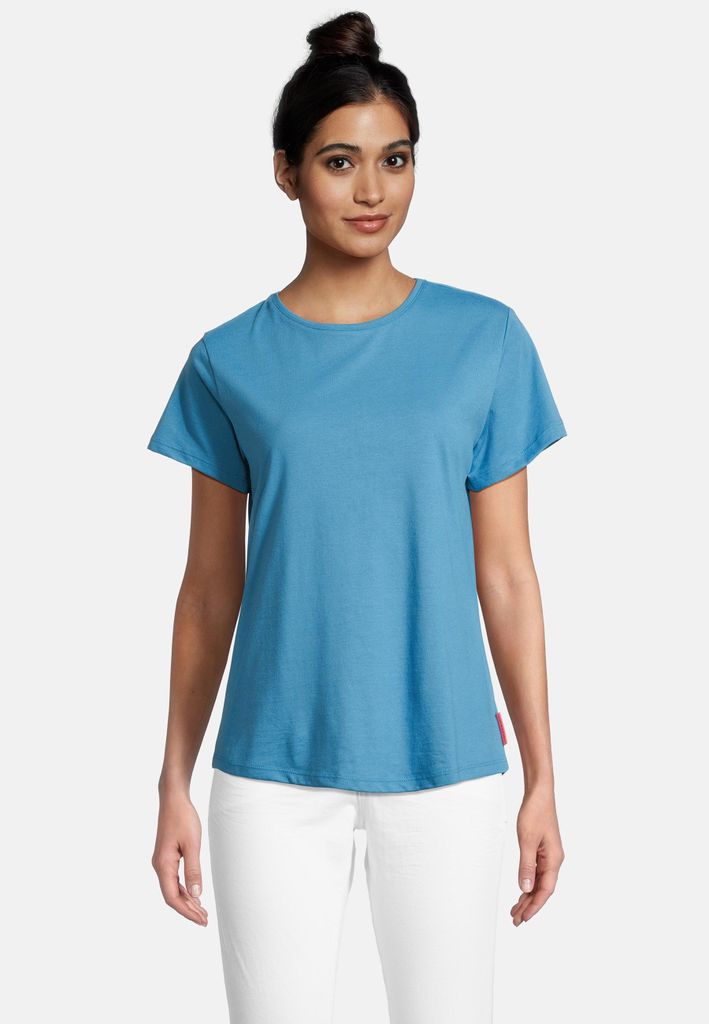 salzhaut Damen Shirt STEENTJE S Maritimes Kurzarmshirt mit Rundhals – Luftig leichtes Basic Shirt Regular Fit aus weichem Baumwoll-Mix – Design...