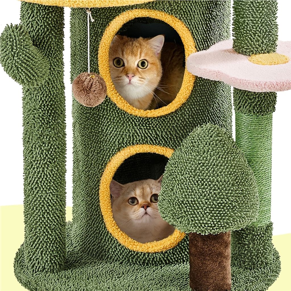 Yaheetech Kaktus Kratzbaum S, 123 cm hoch, Katzenbaum mit 2 Produktbild 6