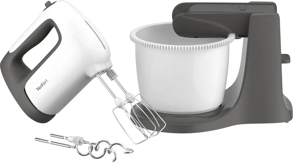 Tefal Prep'Mix+ HT4641 Batteur sur socle 500 W - Robot pâtissier Gris