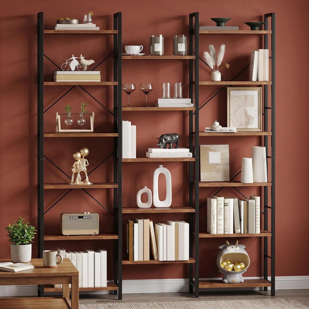Bücherregal 6 Etagen, 24 x 152 x 186 cm, Produktbild 
