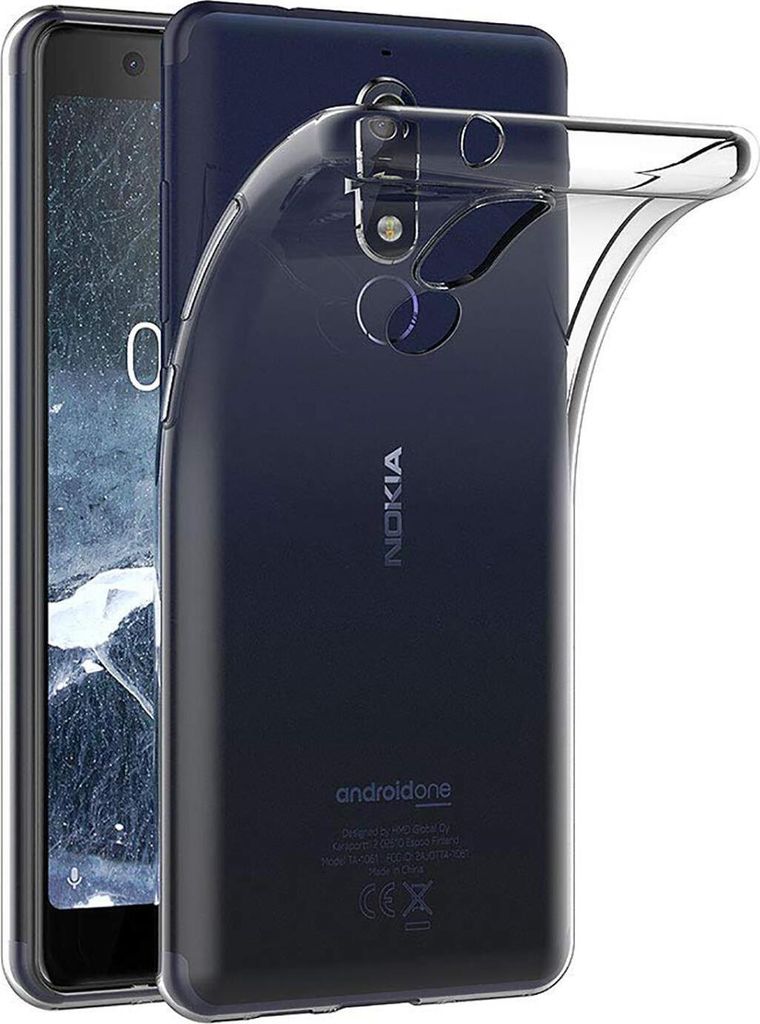Conie Silikon Schutzhülle für Nokia 5.1 Tasche klar Case Cover Bumper Hülle durchsichtig in transparent
