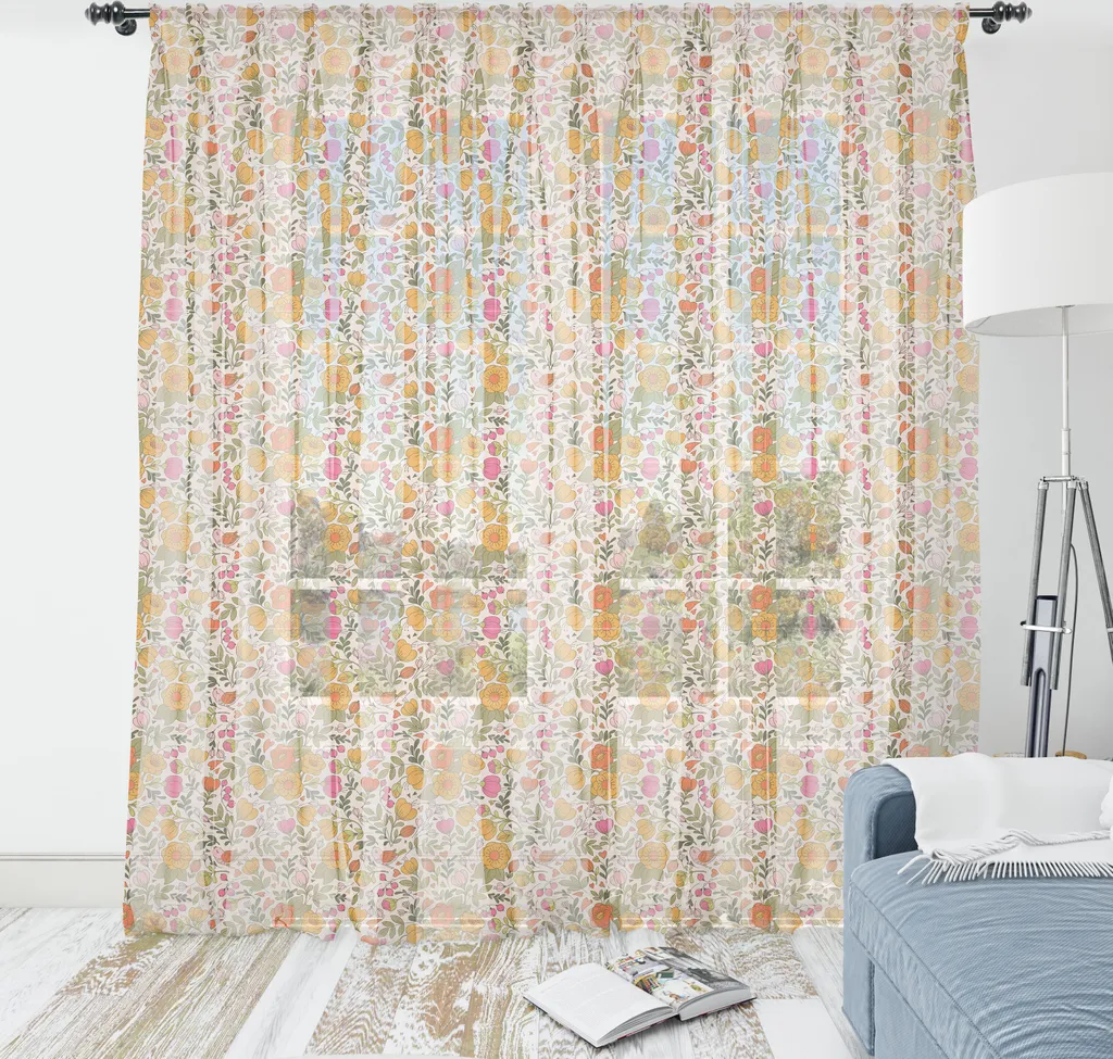 Relooking mural sans peinture : tapisserie satinée fleurs 160x274 cm