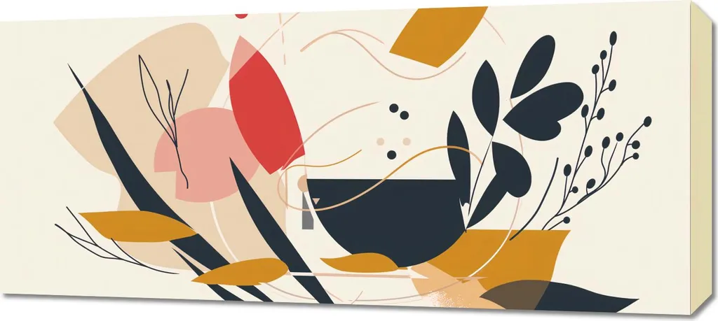 Quadro Flora Impetuosa 90x40 cm - Arredamento Casa Moderno in Tela