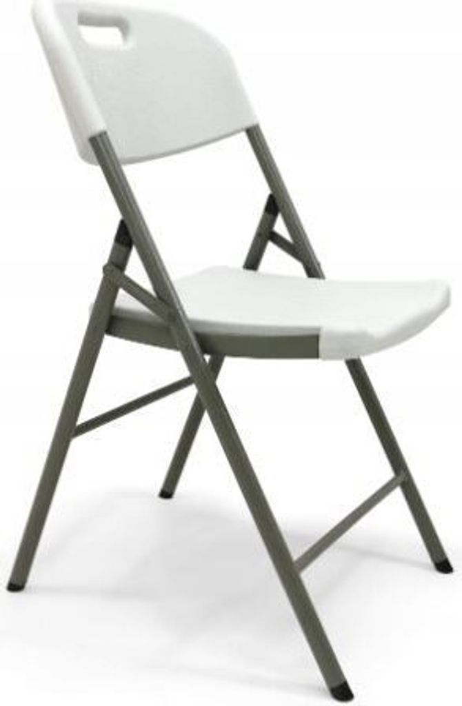 Krzesło składane ogrodowe PARTY białe 47x58x87 cm Zdjęcie produktu 