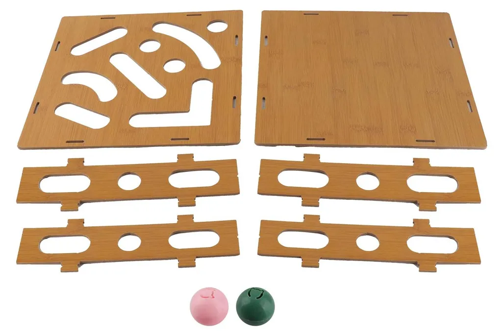 Jouet pour chat intelligent, labyrinthe en carton robuste et balle sonore