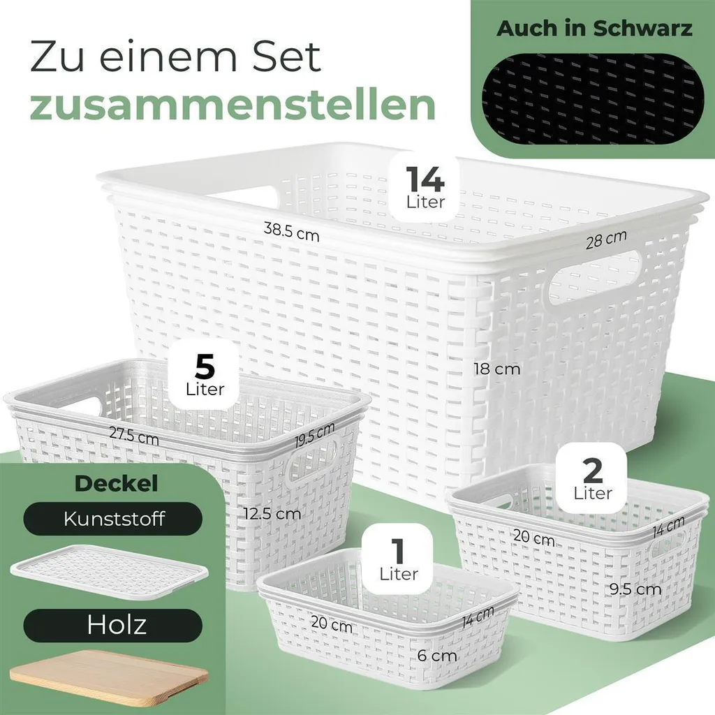 Dites adieu au désordre avec ce kit de 4 boîtes de rangement 2L blanc