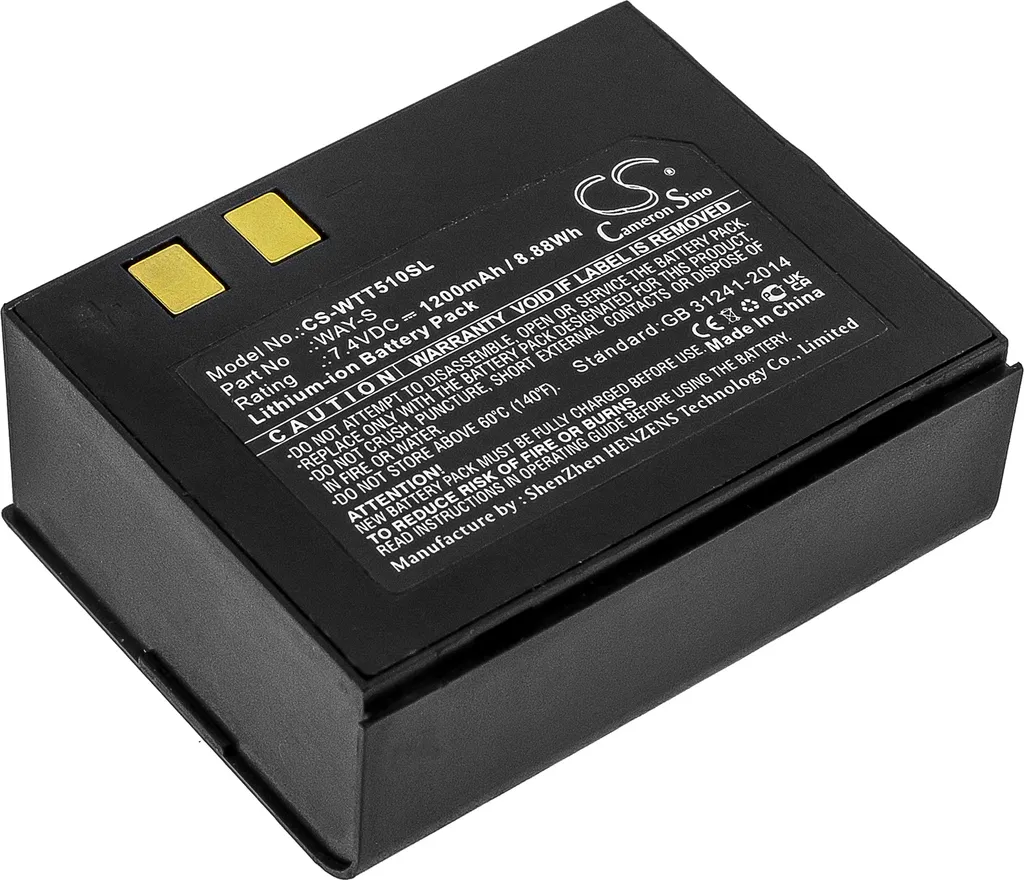 TECHTEK Batteria compatibile con [Way Systems] MTT 1510 Printer, WAY-S sostituisce WAY-S