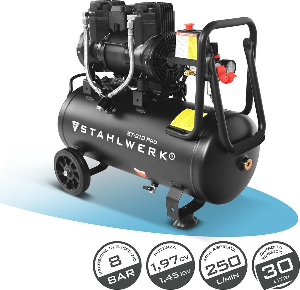Compressore STAHLWERK con serbatoio da 30 L (ST-310 Pro) - Immagine del prodotto 