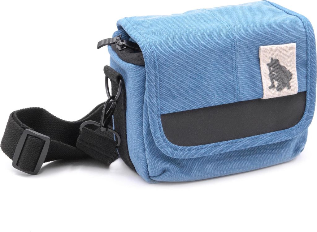 vhbw Kameratasche kompatibel mit Panasonic Lumix DMC-FZ2000, DC-TZ91, DMC-FZ300, DMC-FZ1000 Kamera - blau, inkl. Schultergurt, 195 x 155 x 115 mm