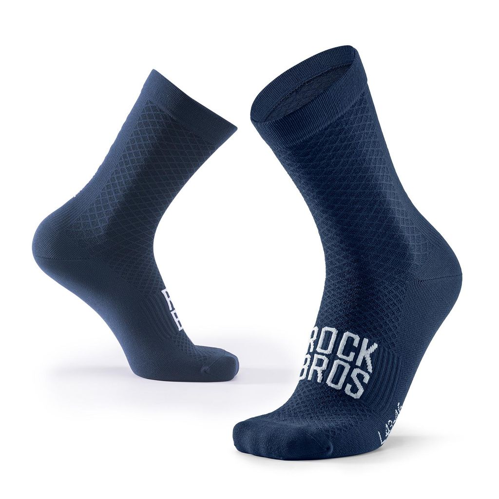 ROCKBROS Road-to-Sky 1 paar Fahrradsocken Herren Damen Sportsocken Atmungsaktive Laufsocken Lange Mehrfarbig Blau M