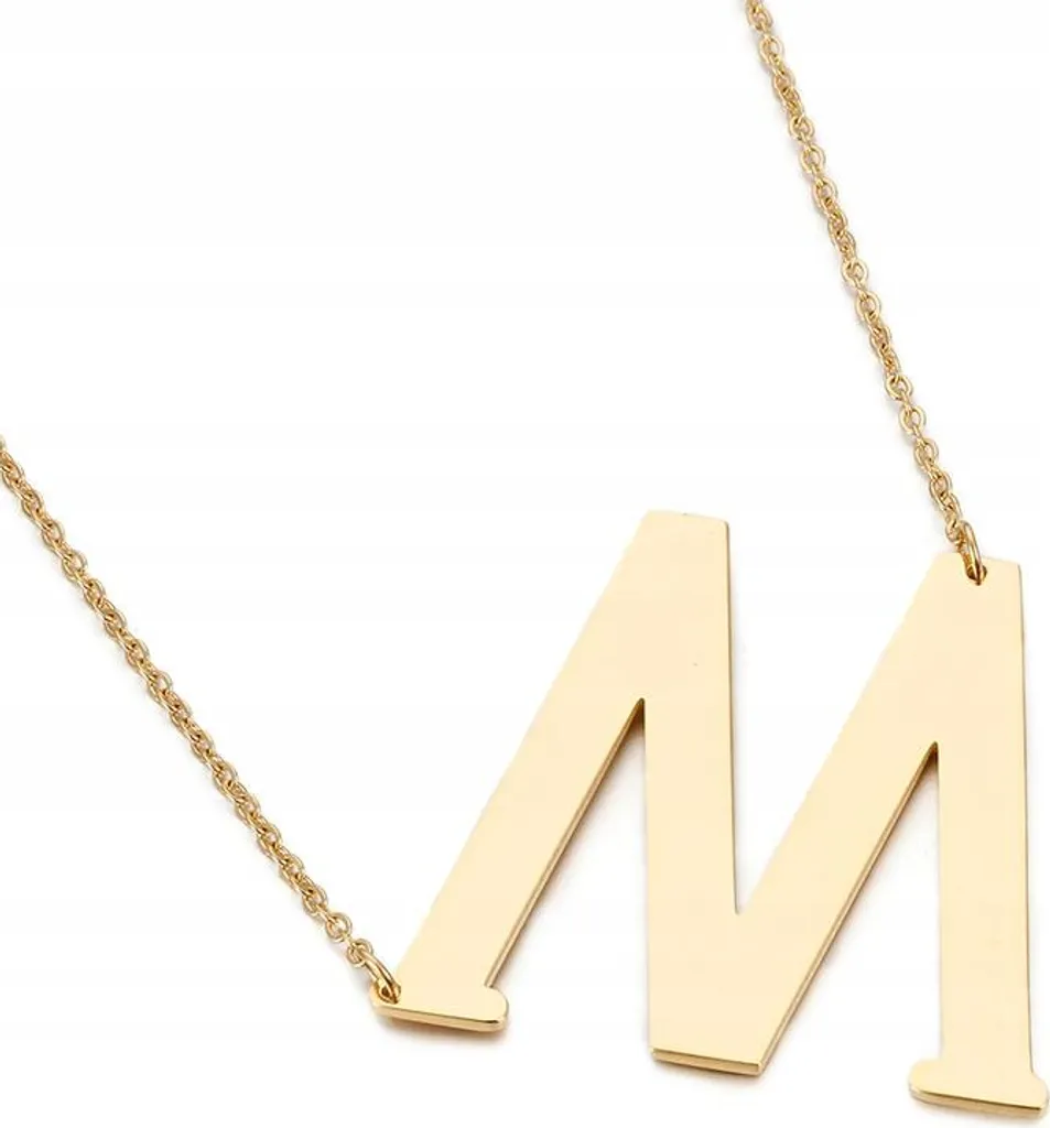 Catenina Oro Lettera M Acciaio Inox 316L | Regalo Donna Elegante