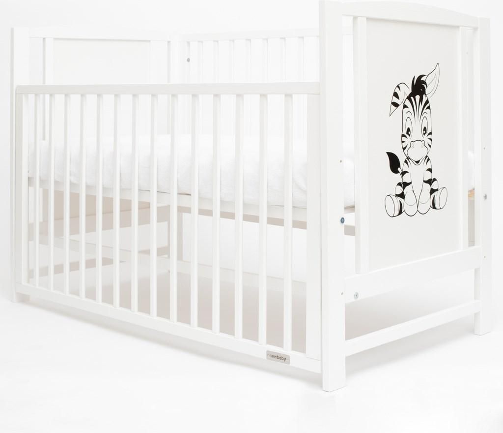 Dětská postýlka New Baby BEA Zebra se stahovací bočnicí Obrázek produktu 
